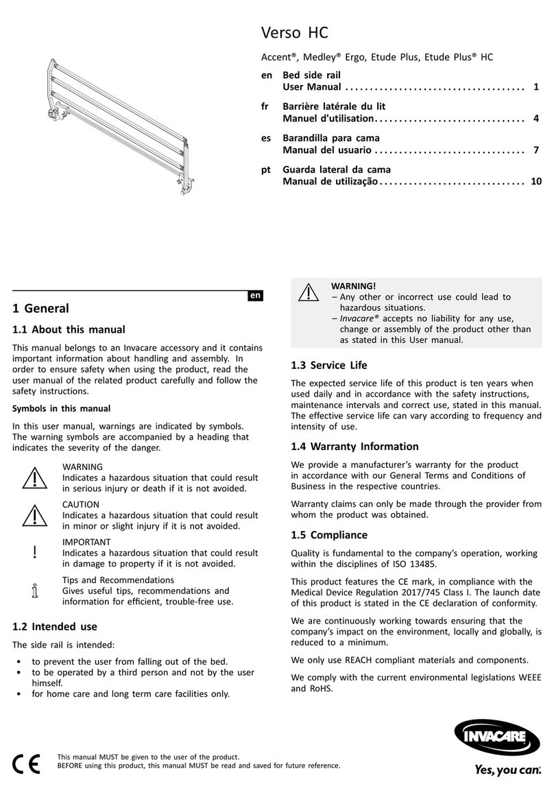 Invacare Verso HC user manual