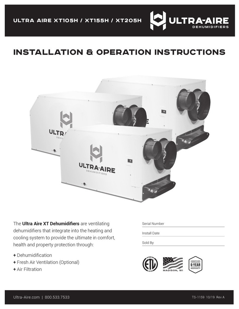 Ultra-Aire XT105H Installation instructions