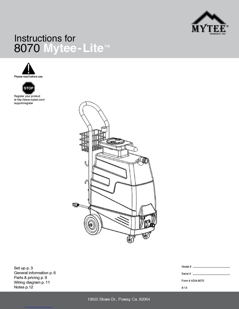 Mytee 8070 Lite instructions
