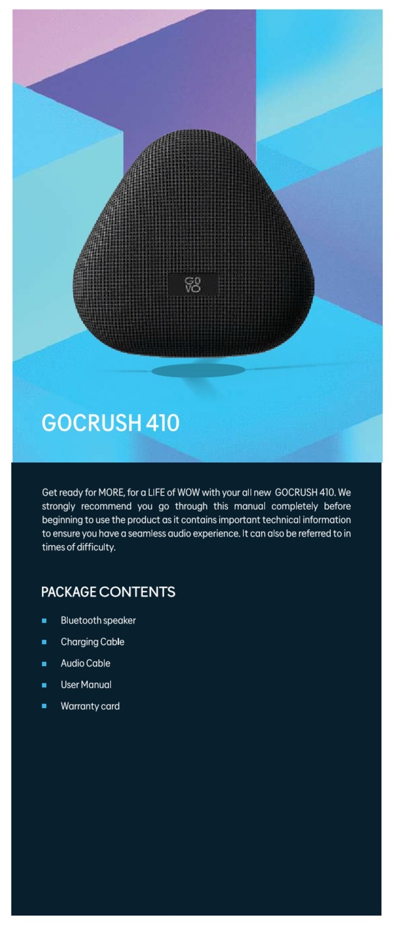 GOVO GOCRUSH 410 manual