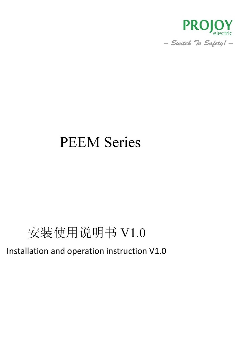 Projoy Electric PEEM Series Installation and operation instruction Projoy Electric PEEM Series Installation and operation instruction