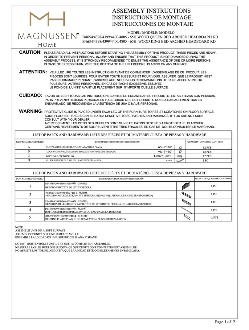 MAGNUSSEN HOME B4654 Assembly instructions