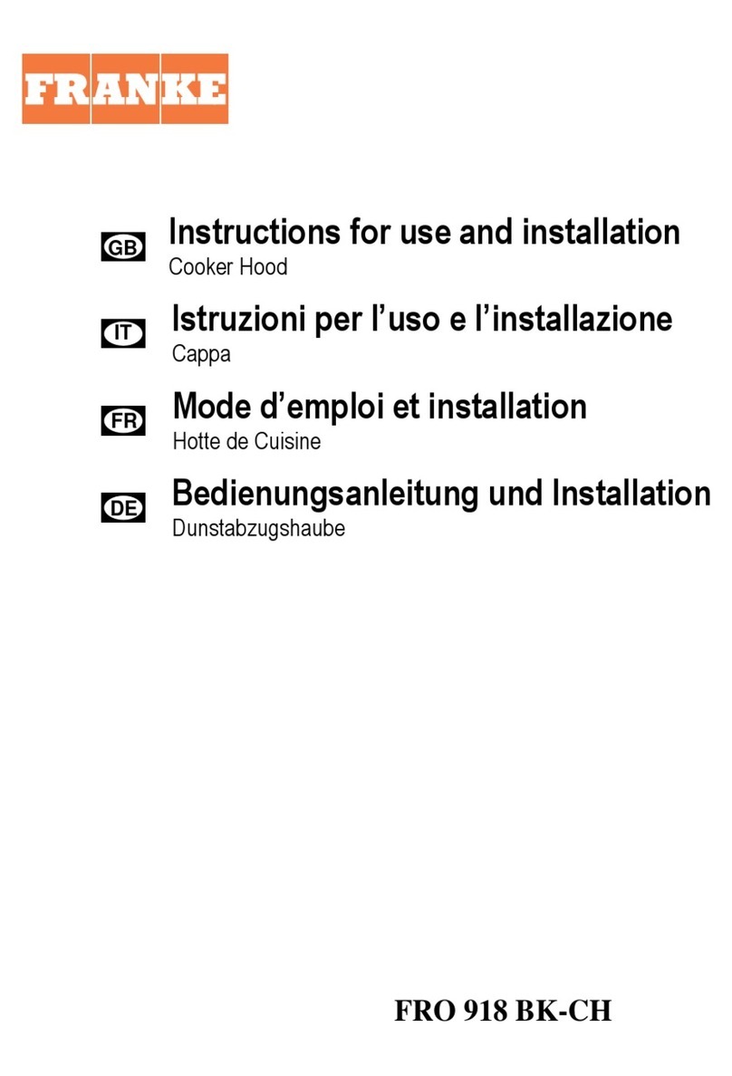 Franke FRO 918 BK-CH Instructions for use and installation