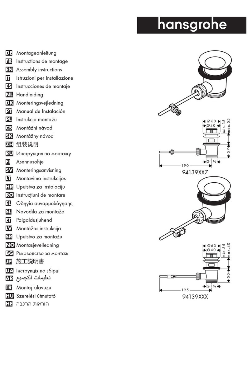 Hans Grohe 94139 7 Series Assembly instructions