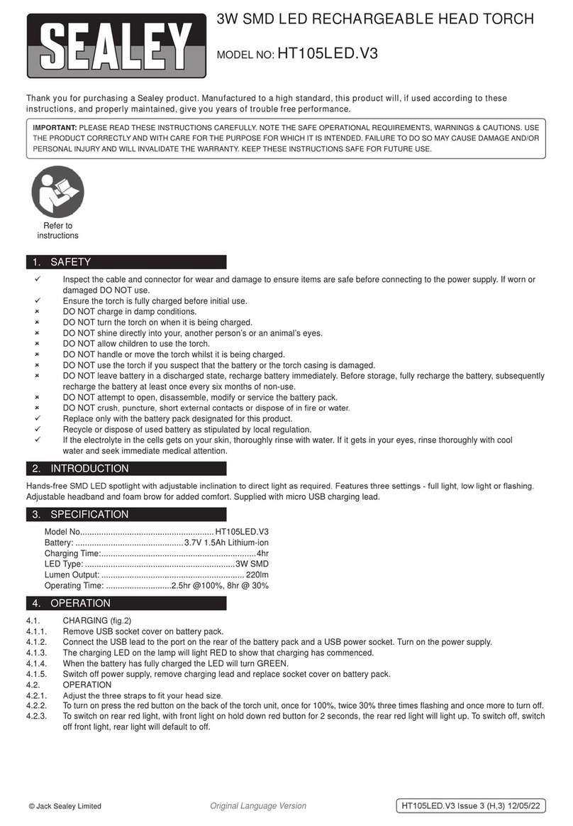 Sealey HT105LED.V3 User manual