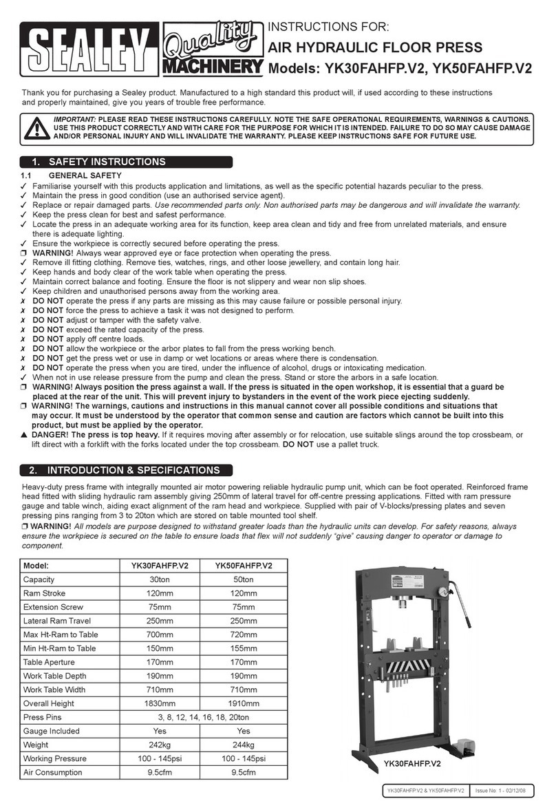Sealey YK30FAHFP.V2 instructions
