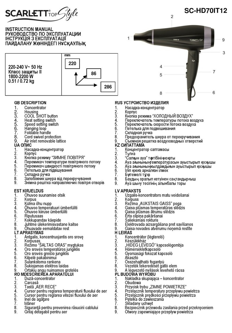 Scarlett TOP Style SC-HD70IT12 instruction manual