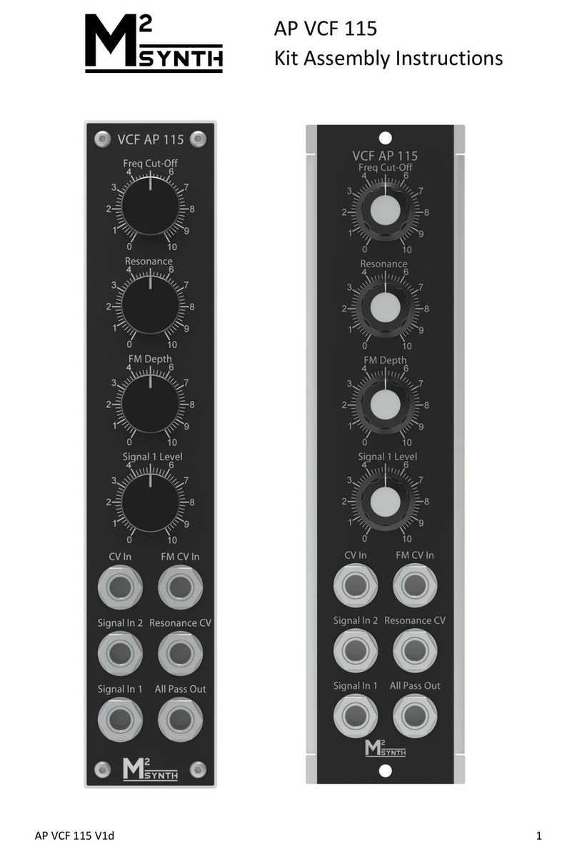 M2SYNTH AP VCF 115 User manual M2SYNTH AP VCF 115 User manual