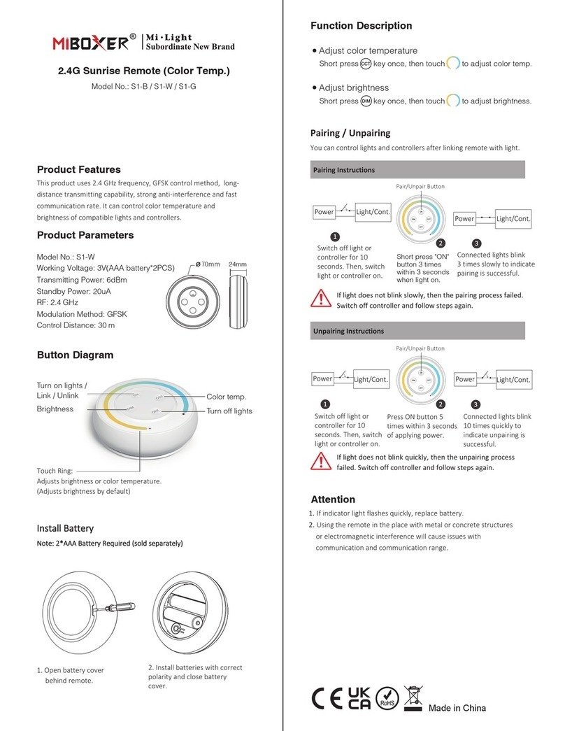 Miboxer S1-B quick start guide