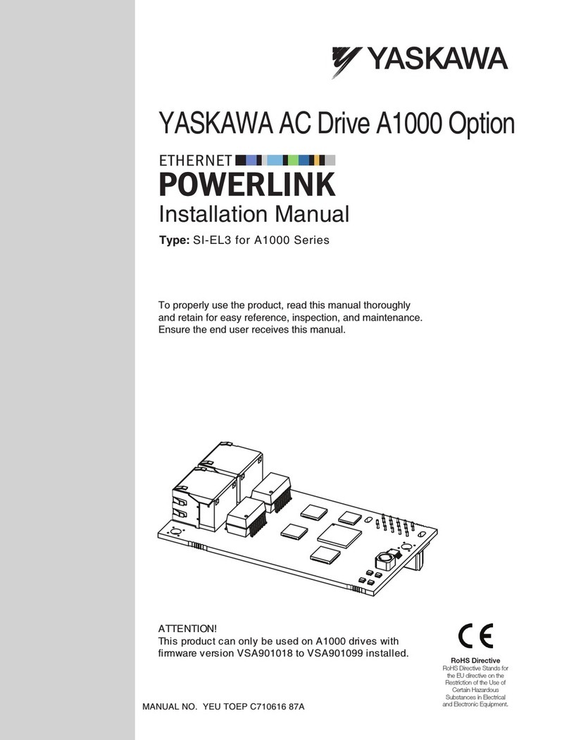 YASKAWA A1000 Series installation manual