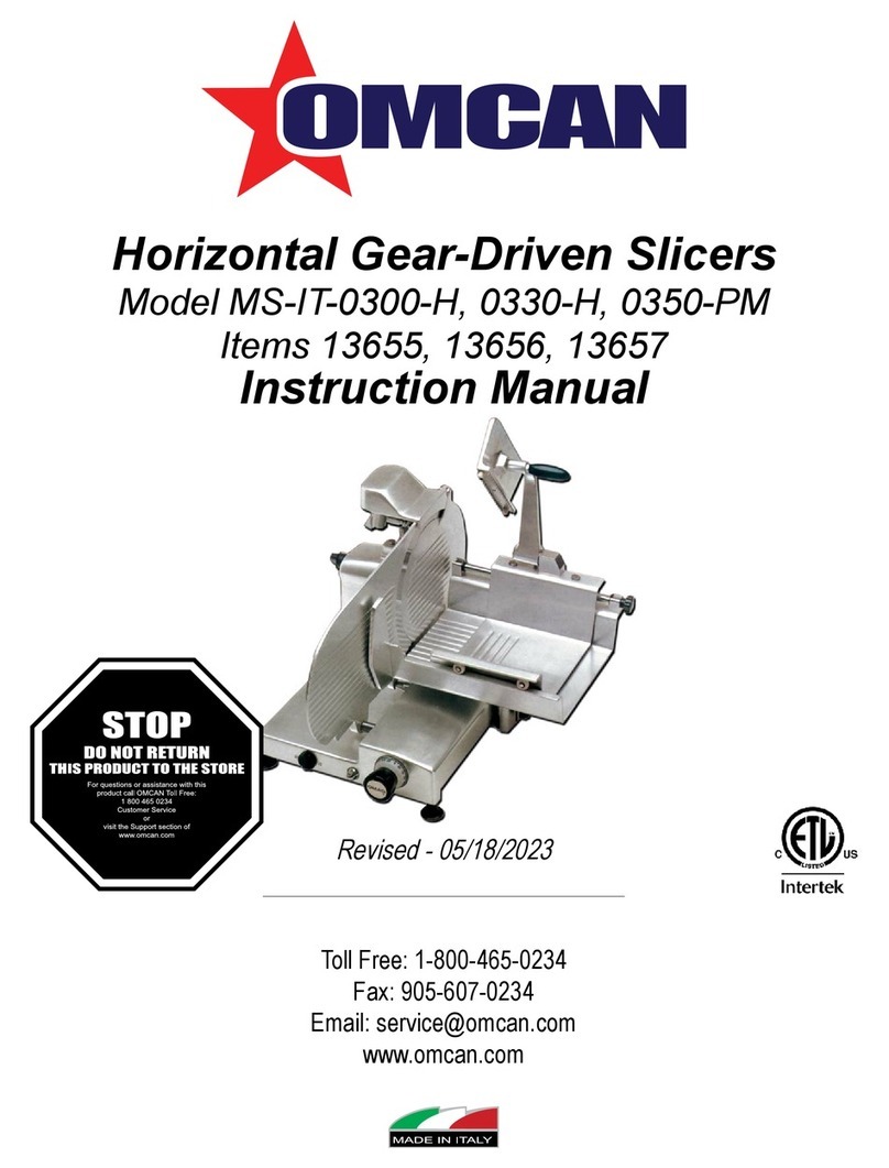 Omcan 13655 User manual