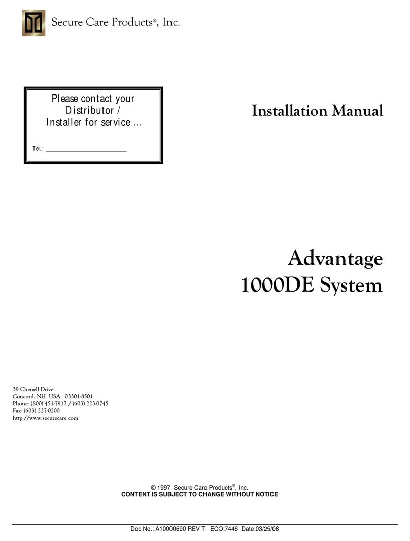 Secure Care Advantage 1000DE User manual