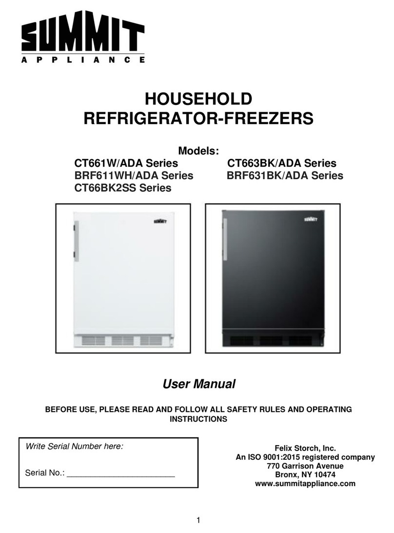 Summit Appliance CT661W Series user manual