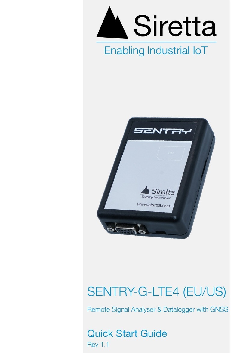 SIRETTA SENTRY-G-LTE4 quick start guide