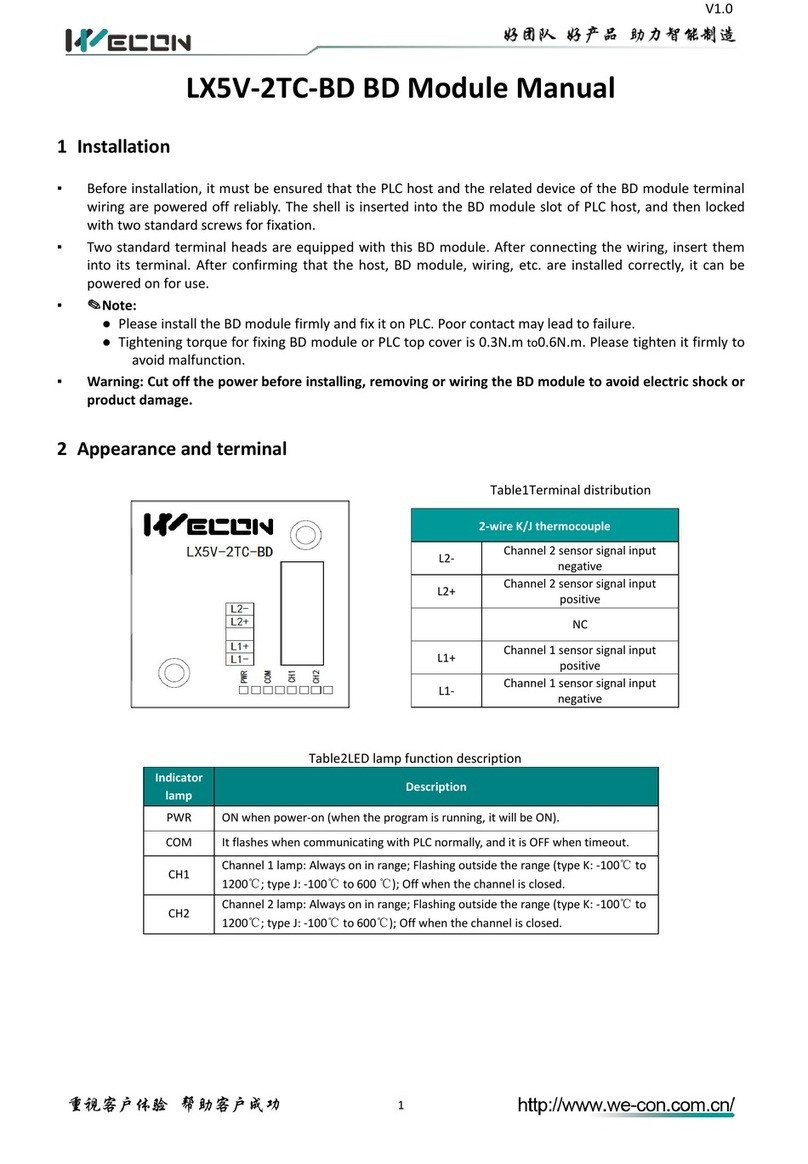 Wecon LX5V-2TC-BD User manual Wecon LX5V-2TC-BD User manual