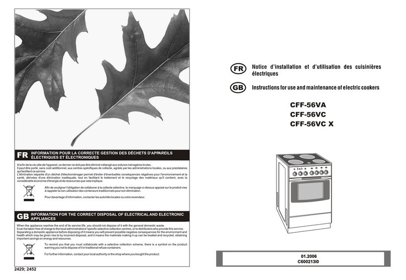 Facile CFF-56VA Instructions for use and maintenance