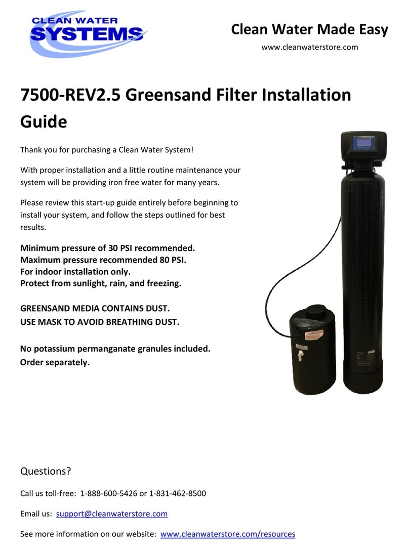Clean Water Systems 7500-REV2.5 User manual