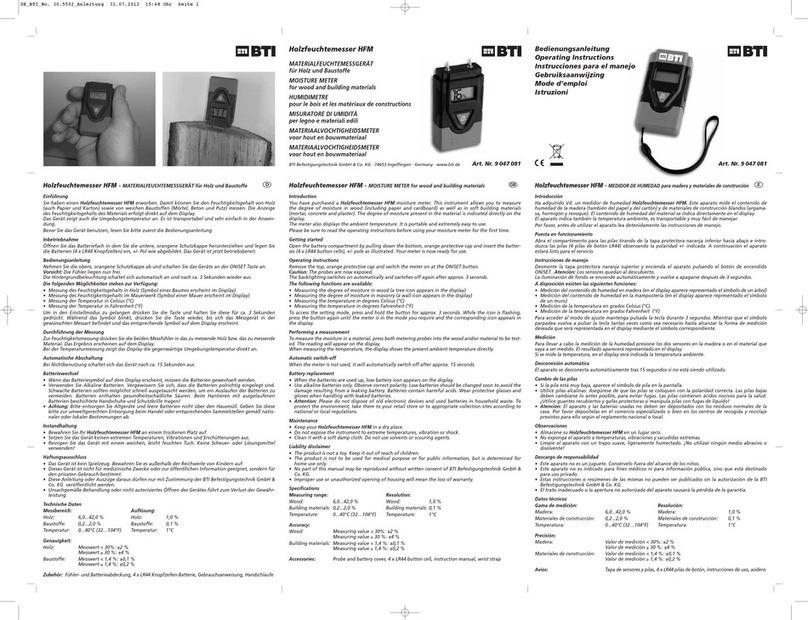 BTI 9 047 081 operating instructions