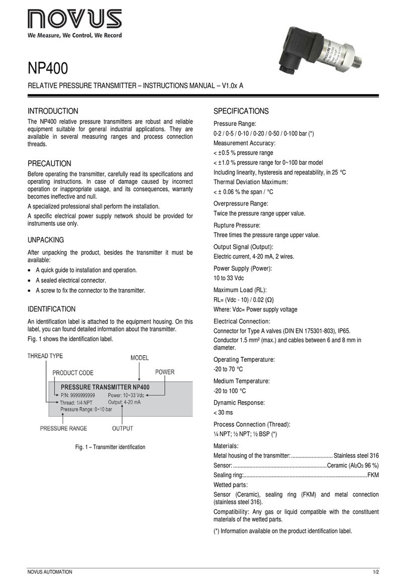 Novus NP400 User manual