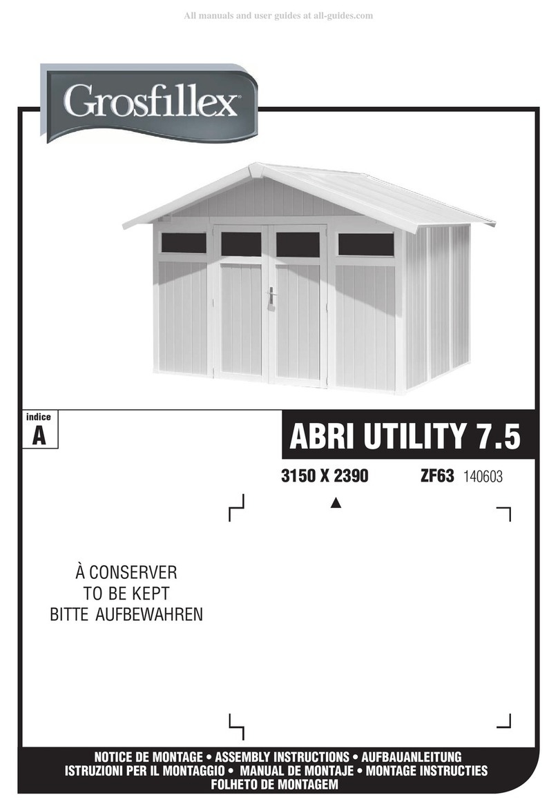Grosfillex ABRI UTILITY 7.5 ZF63 Assembly instructions