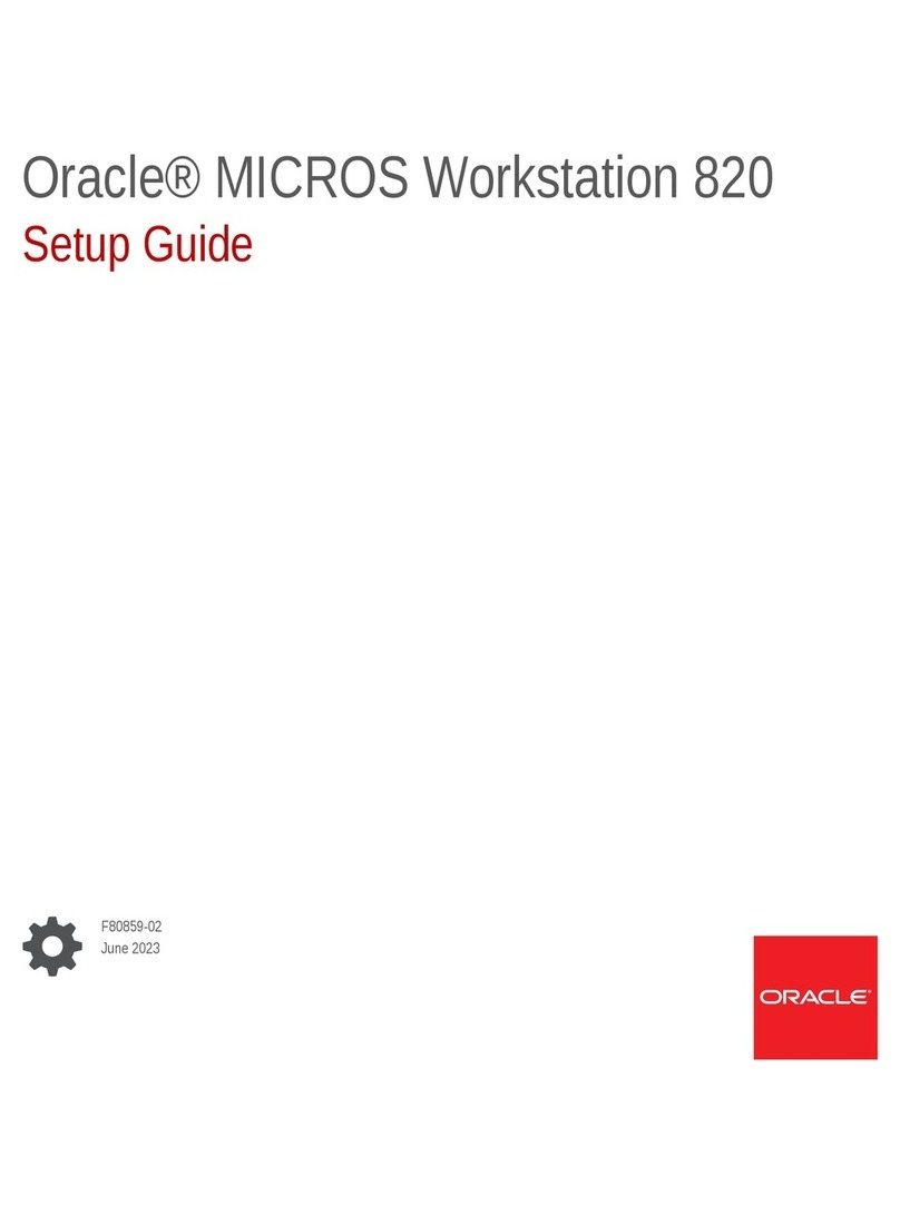Oracle MICROS 820 User manual