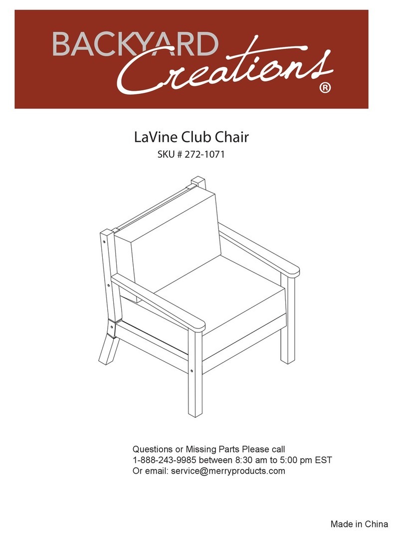 Backyard Creations LaVine 272-1071 quick start guide