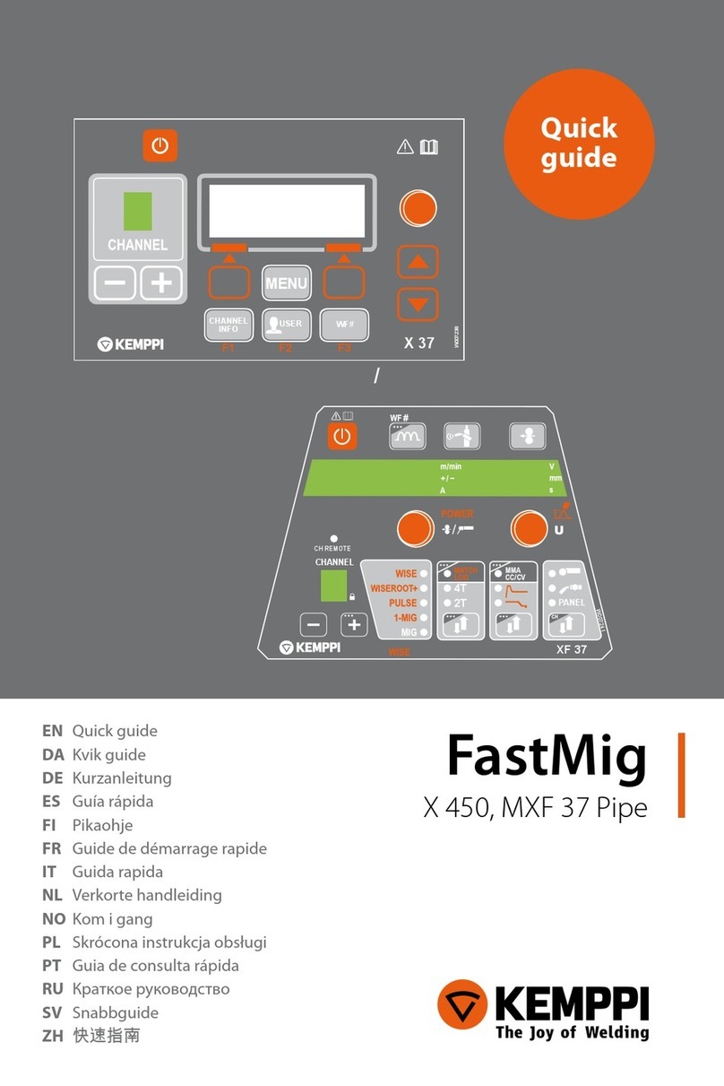 Kemppi FastMig MXF 37 Pipe User manual