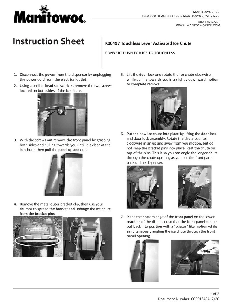 Manitowoc K00497 instruction sheet