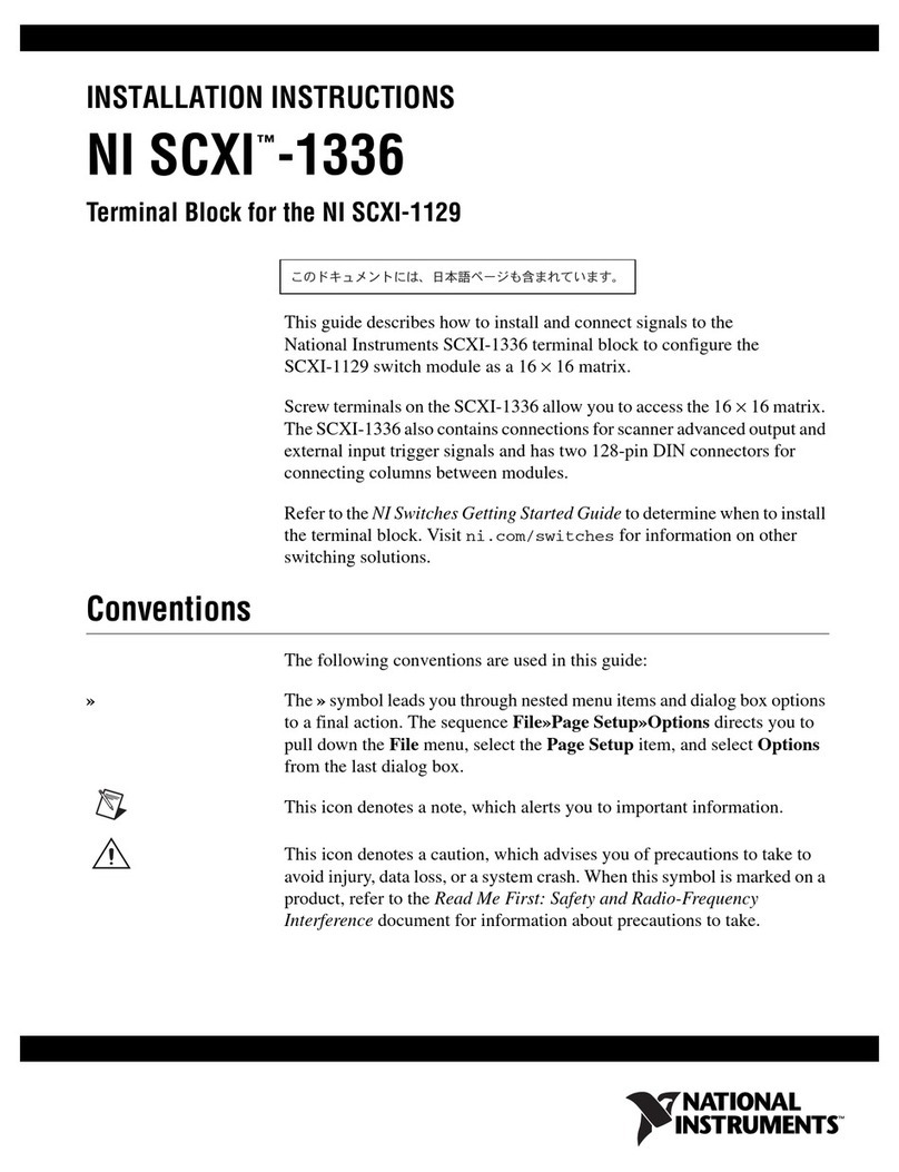 National Instruments NI SCXI-1336 User manual National Instruments NI SCXI-1336 User manual