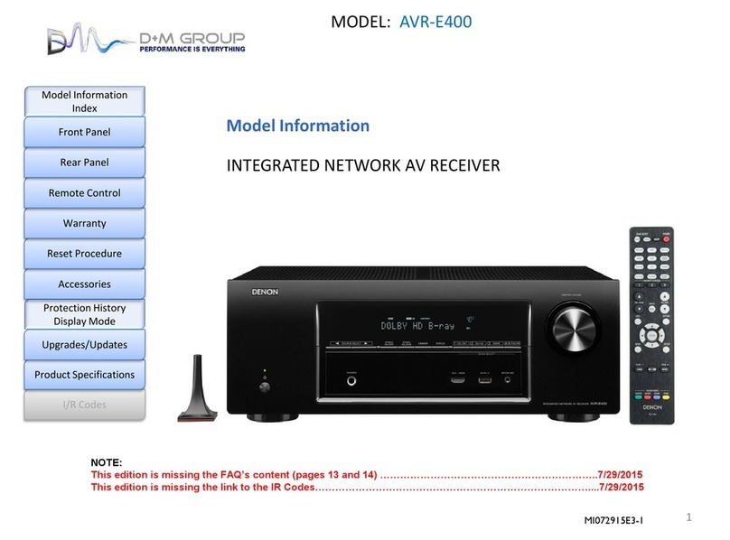 DM Group AVR-E400 instructions