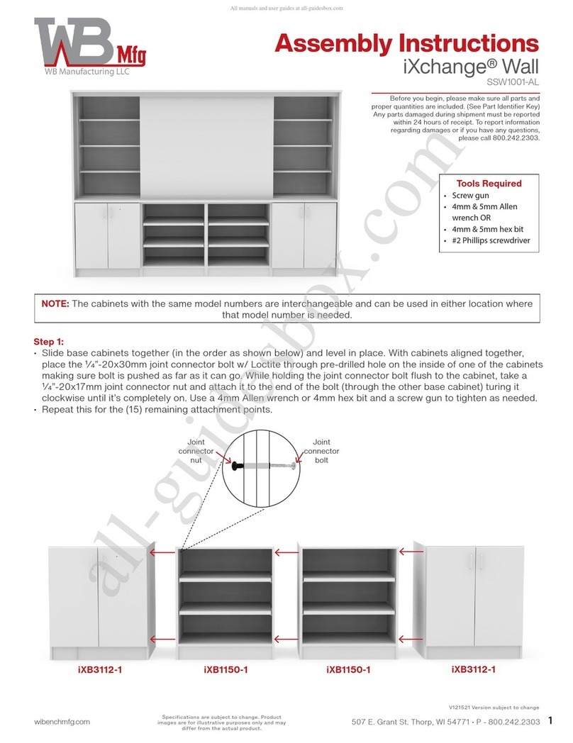 WB Manufacturing iXchange Wall SSW1001-AL User manual WB Manufacturing iXchange Wall SSW1001-AL User manual