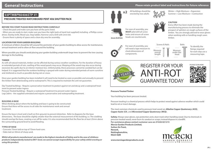 Mercia Garden Products 03PTMBPN0406STP-V1 General instructions Mercia Garden Products 03PTMBPN0406STP-V1 General instructions