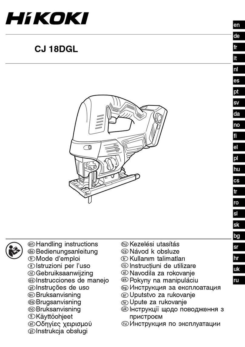HIKOKI CJ 18DGL Handling instructions
