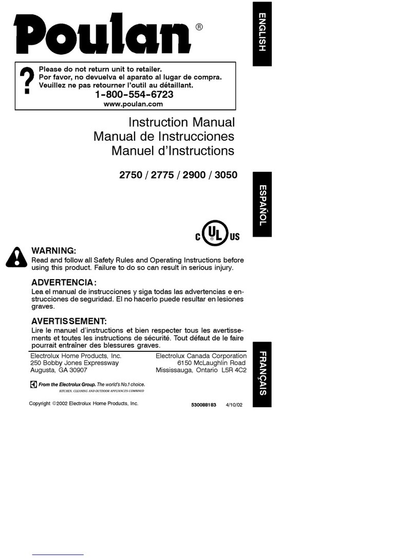 Electrolux Poulan 2750 User manual
