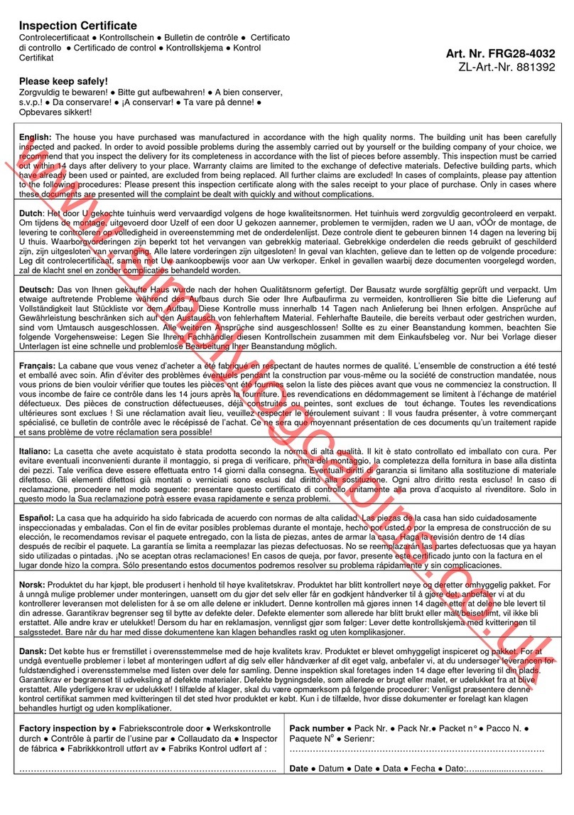 Palmako FRG28-4032 installation manual