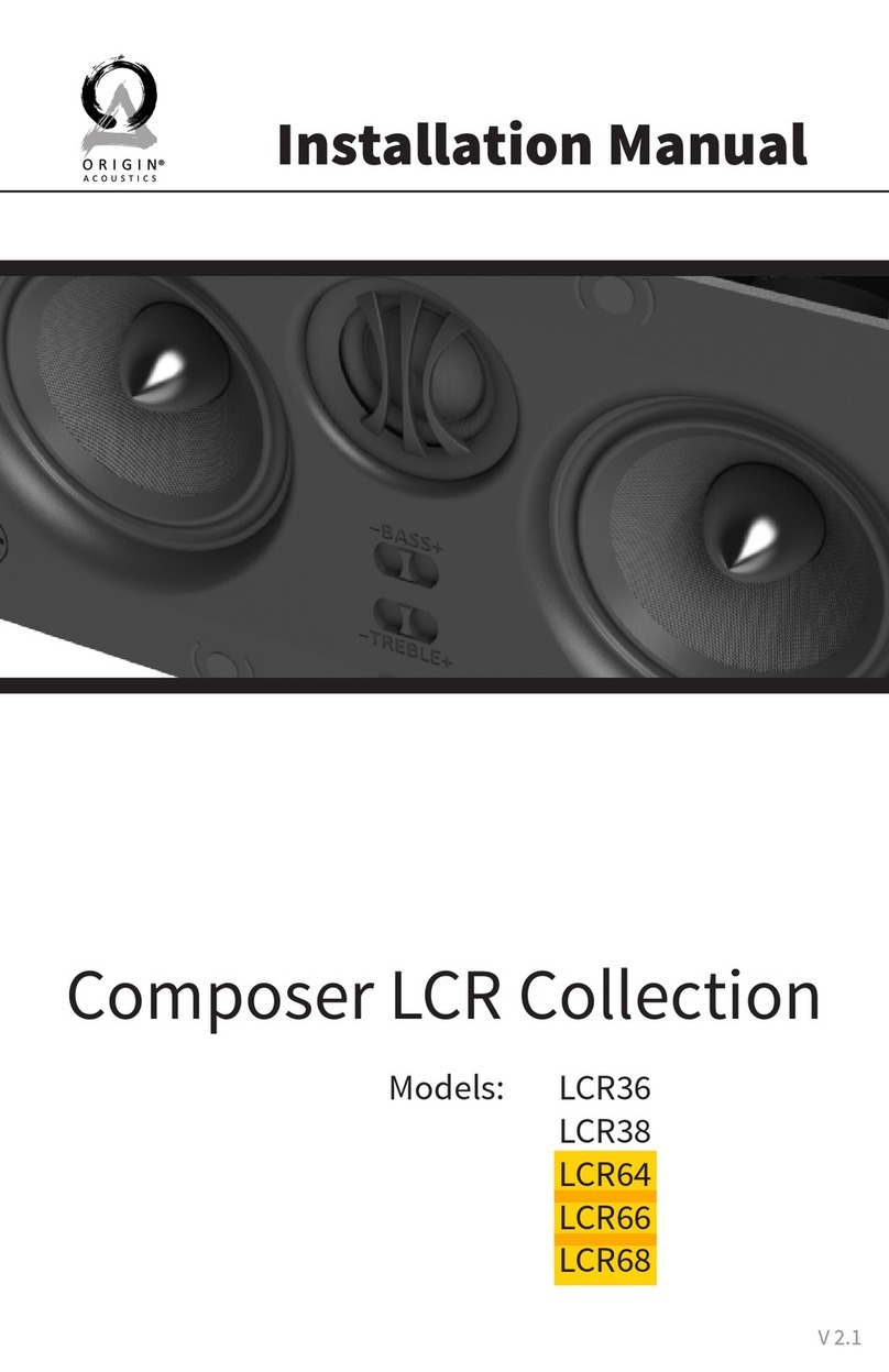 Origin Acoustics Composer LCR LCR36 User manual Origin Acoustics Composer LCR LCR36 User manual