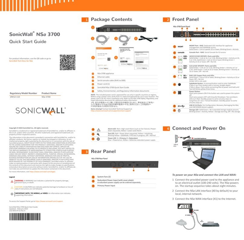 SonicWALL NSa 3700 User manual SonicWALL NSa 3700 User manual
