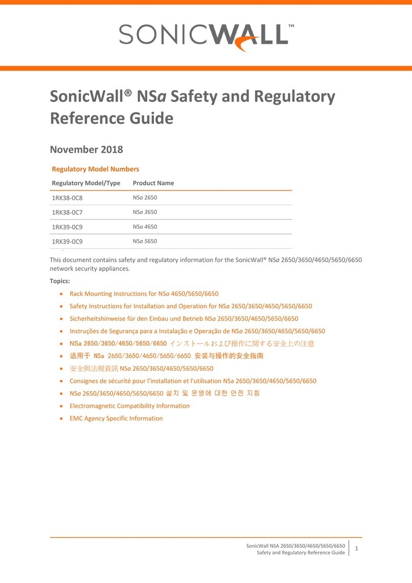 SonicWALL 1RK38-0C8 Owner's manual SonicWALL 1RK38-0C8 Owner's manual