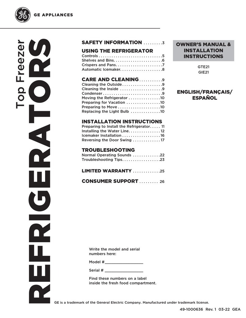GE GTE21GTHFWW Original instructions