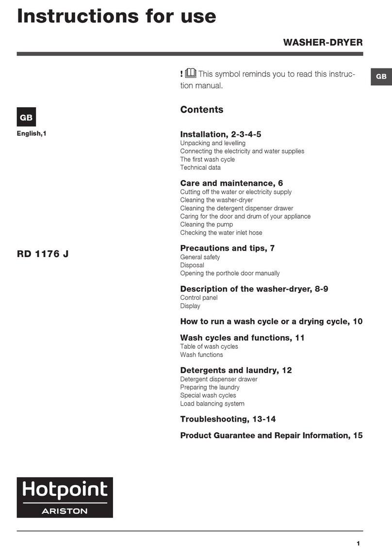 Hotpoint Ariston RD 1176 J User manual