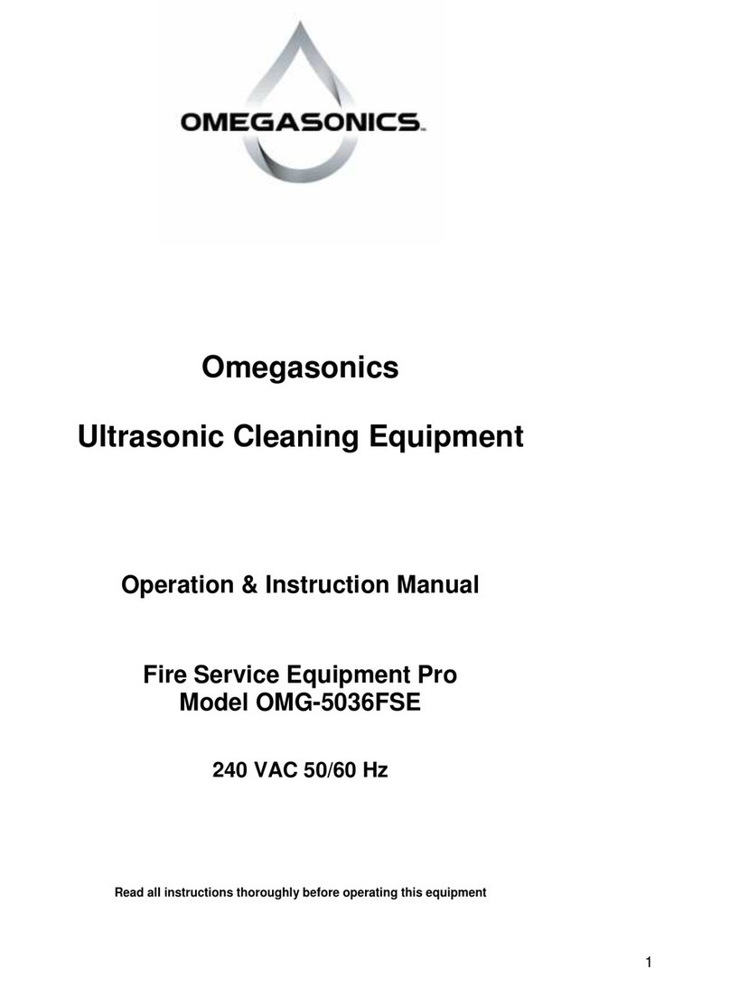 Omegasonics OMG-5036FSE Operation & instruction manual