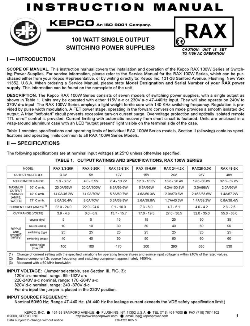KEPCO RAX 3.3-20K instruction manual