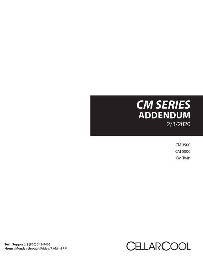 Cellar Cool ADDENDUM CM Series User manual Cellar Cool ADDENDUM CM Series User manual