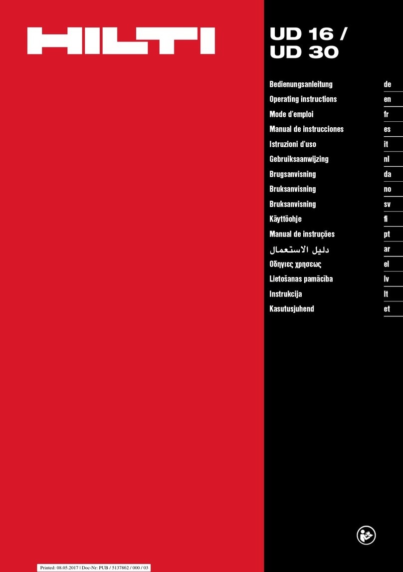 Hilti UD16 operating instructions