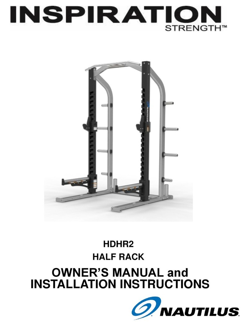 Nautilus INSPIRATION STRENGTH HDHR2 Owner's manual and installation instructions