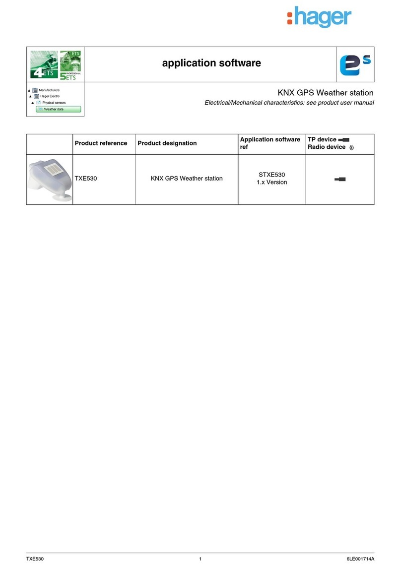 hager TXE530 manual