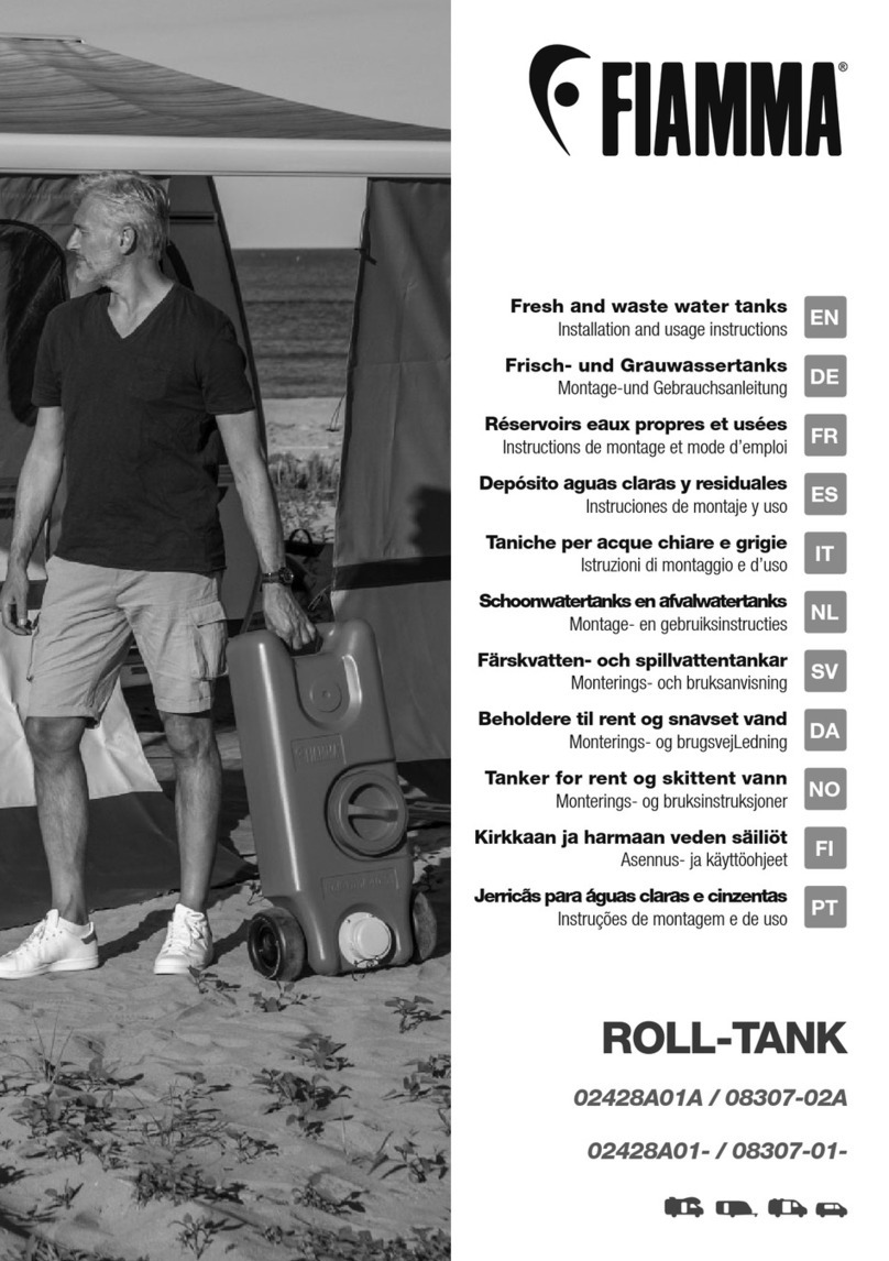 Fiamma Roll-Tank 23 F Installation and usage instructions