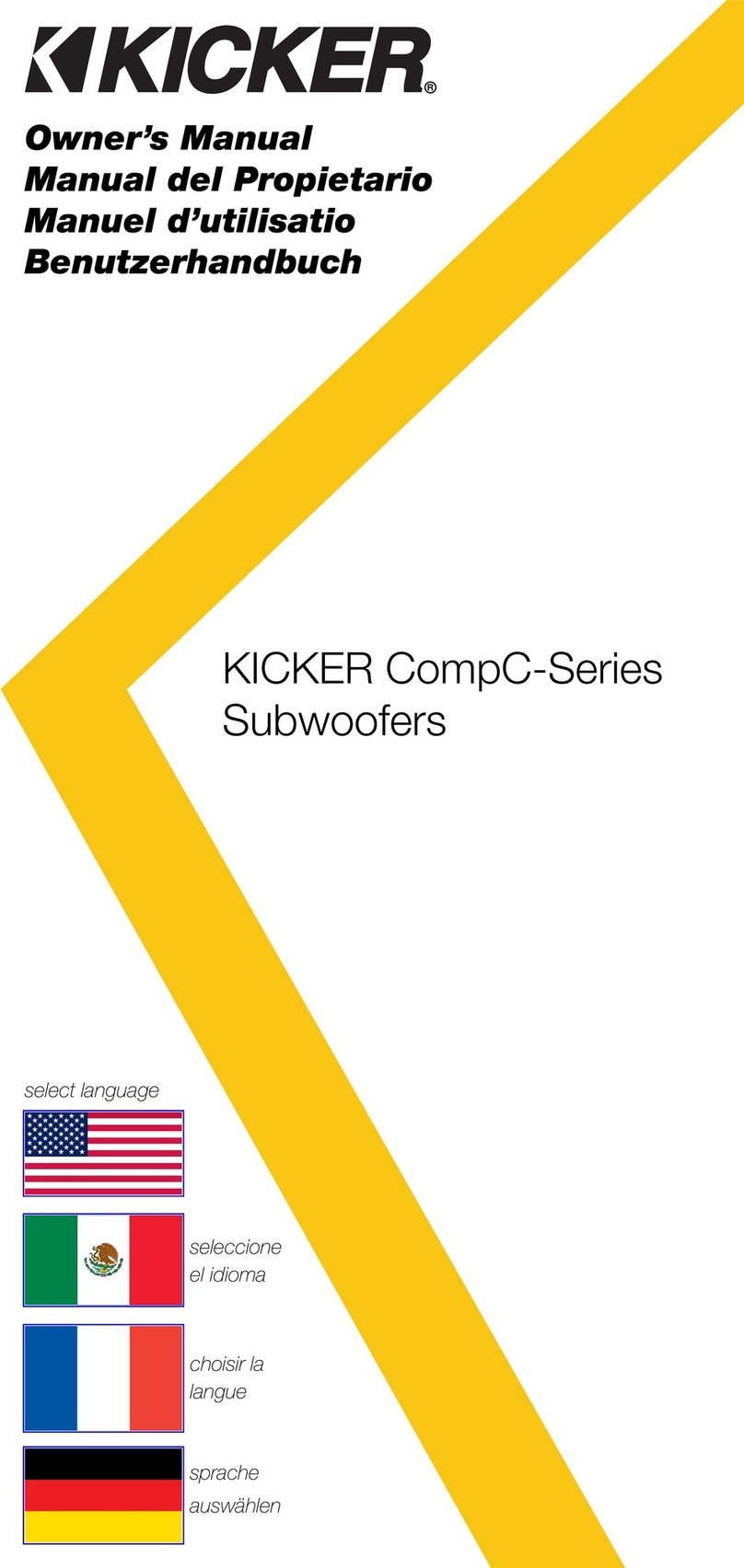 Kicker CompC Series owner's manual