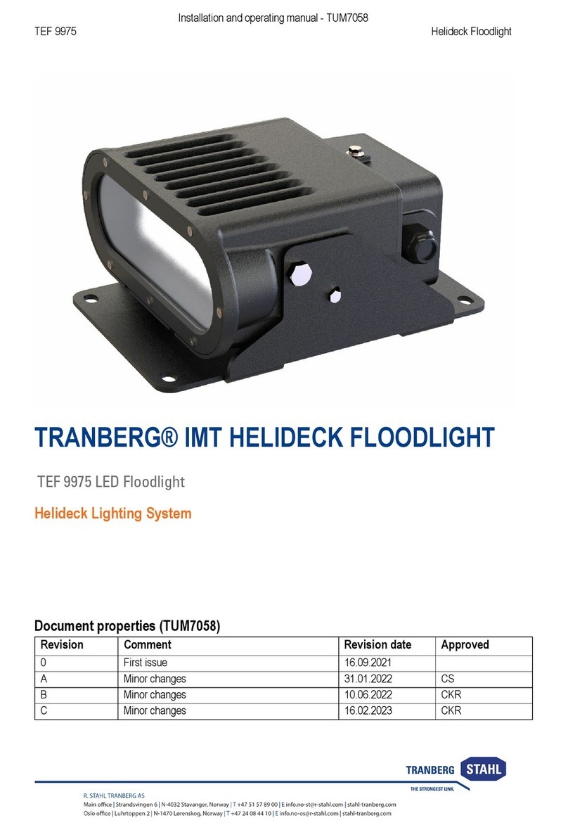 Stahl Tranberg TEF 9975 Installation and operating manual Stahl Tranberg TEF 9975 Installation and operating manual