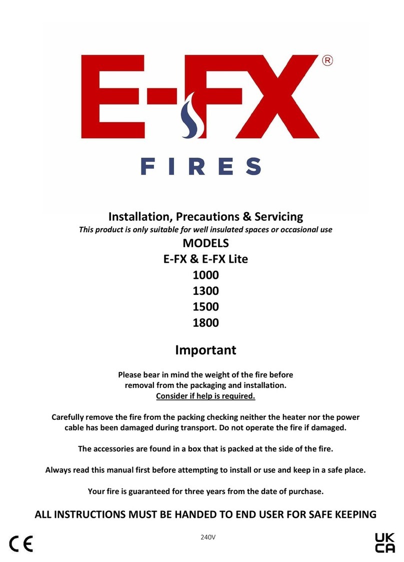 Flamerite Fires E-FX User manual Flamerite Fires E-FX User manual